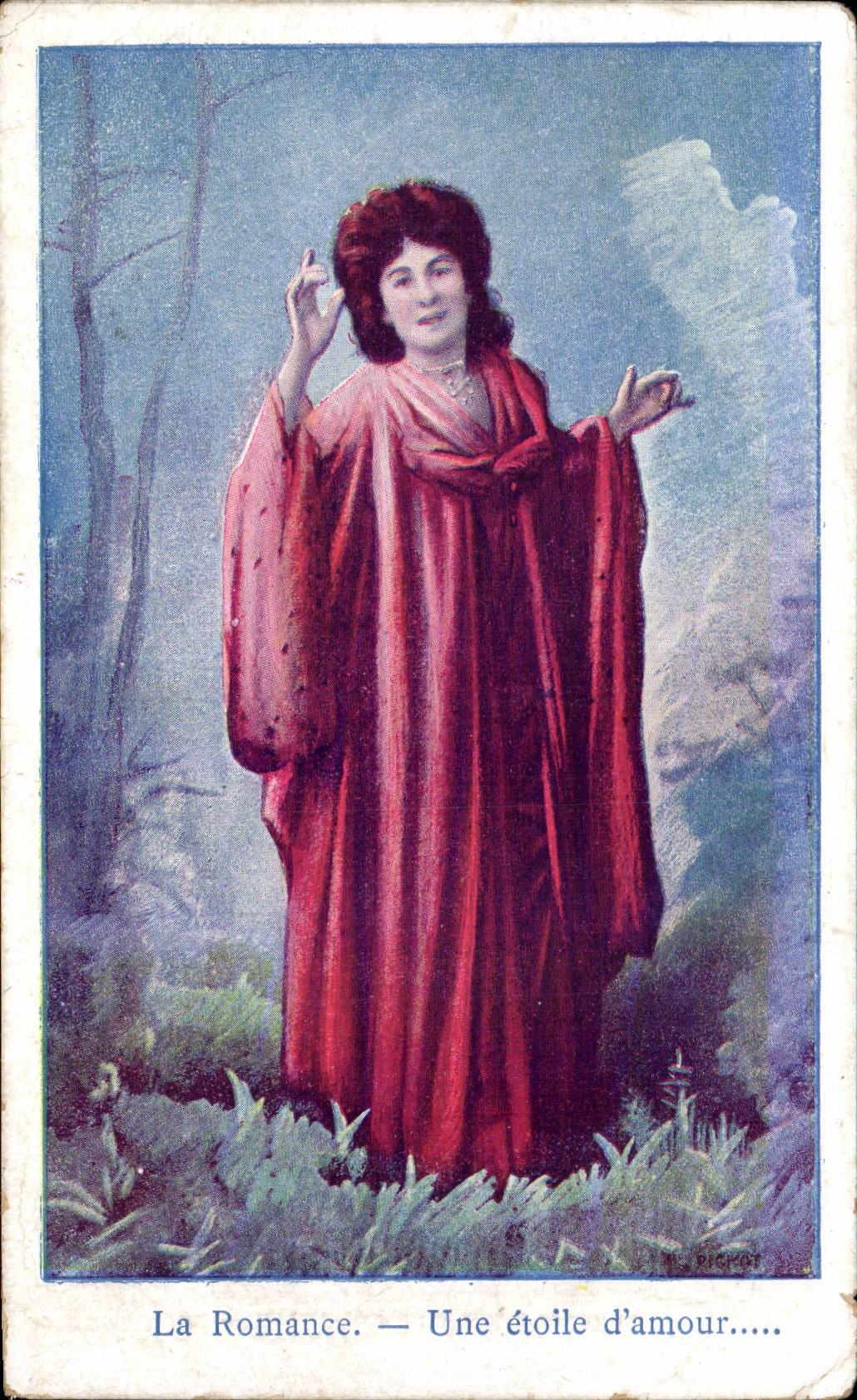 CPA Fantaisie Femme La Romance Une histoire d amour 