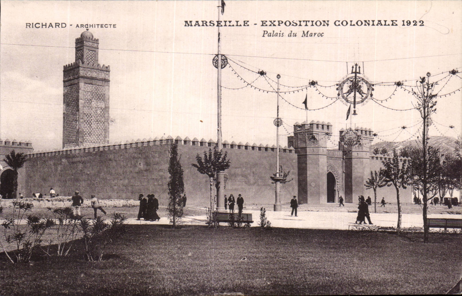 Marseille - Exposition Coloniale 1922 - Palais du Maroc - CPA