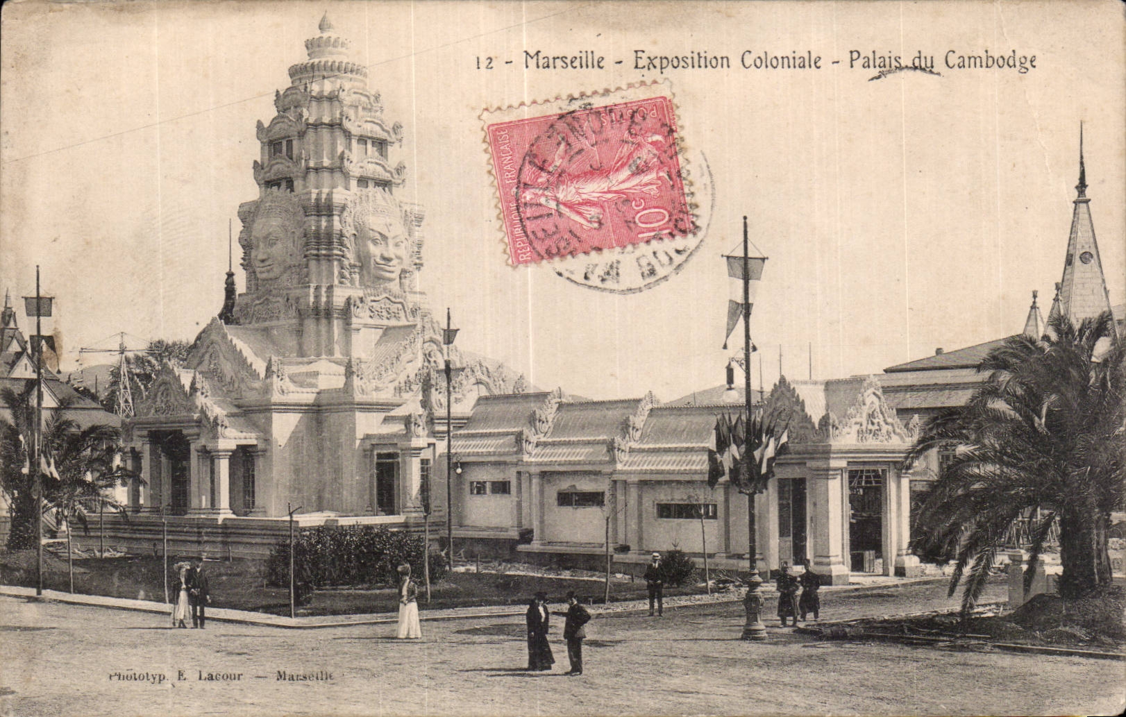 Marseille - Exposition Coloniale - Palais du Cambodge - CPA 