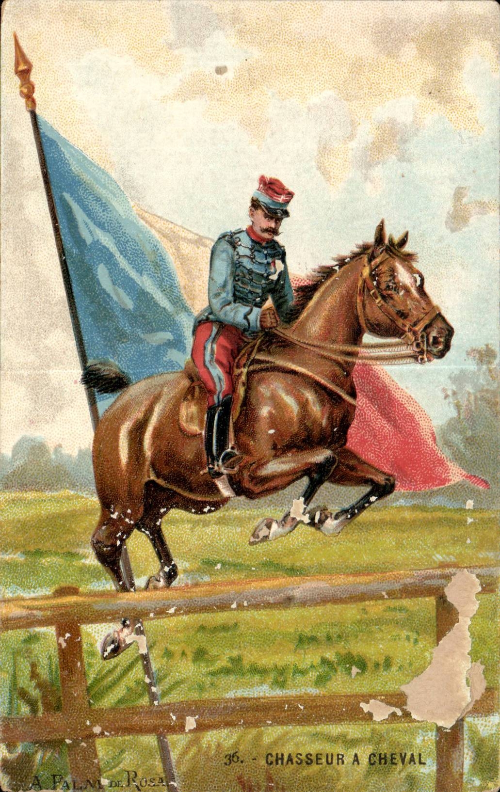 CPA Militaria Chasseur has Horse horse