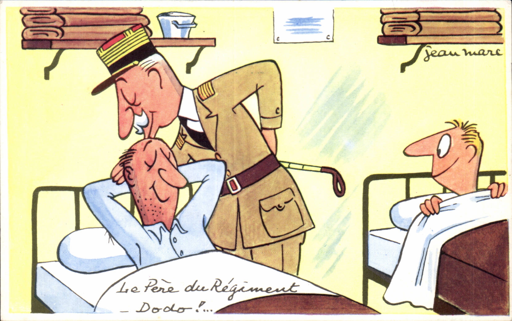 CPA Militaria Humor the father of the regiment