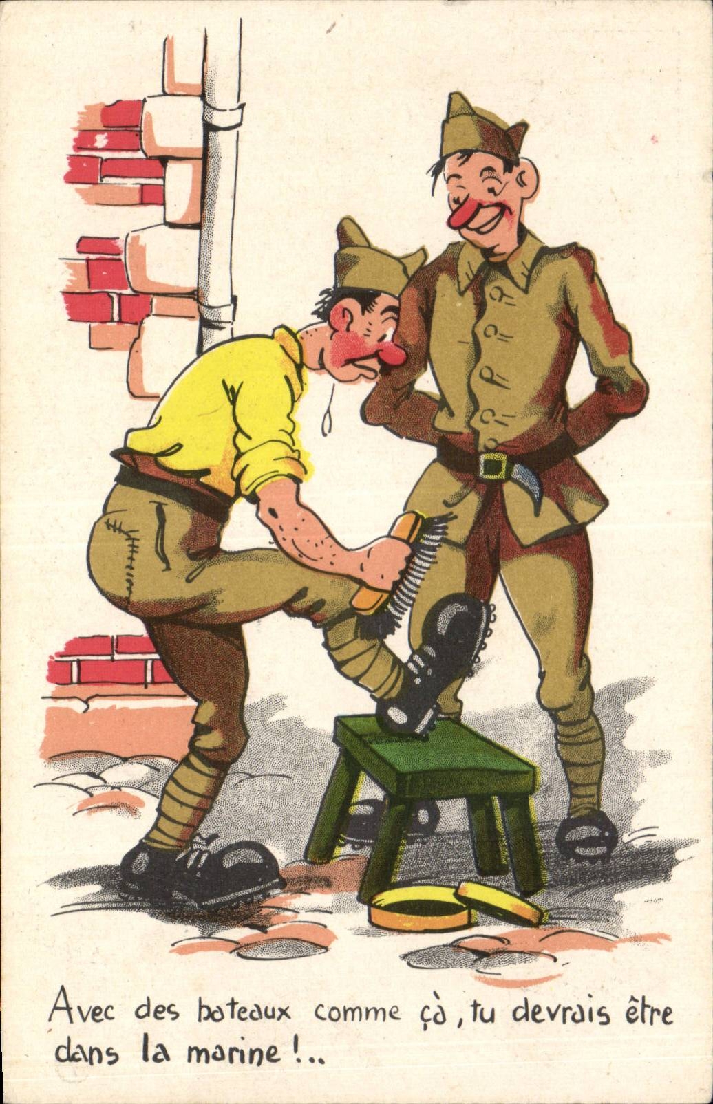 CPSM Militaria Humor With boats as Ca you should be in the navy