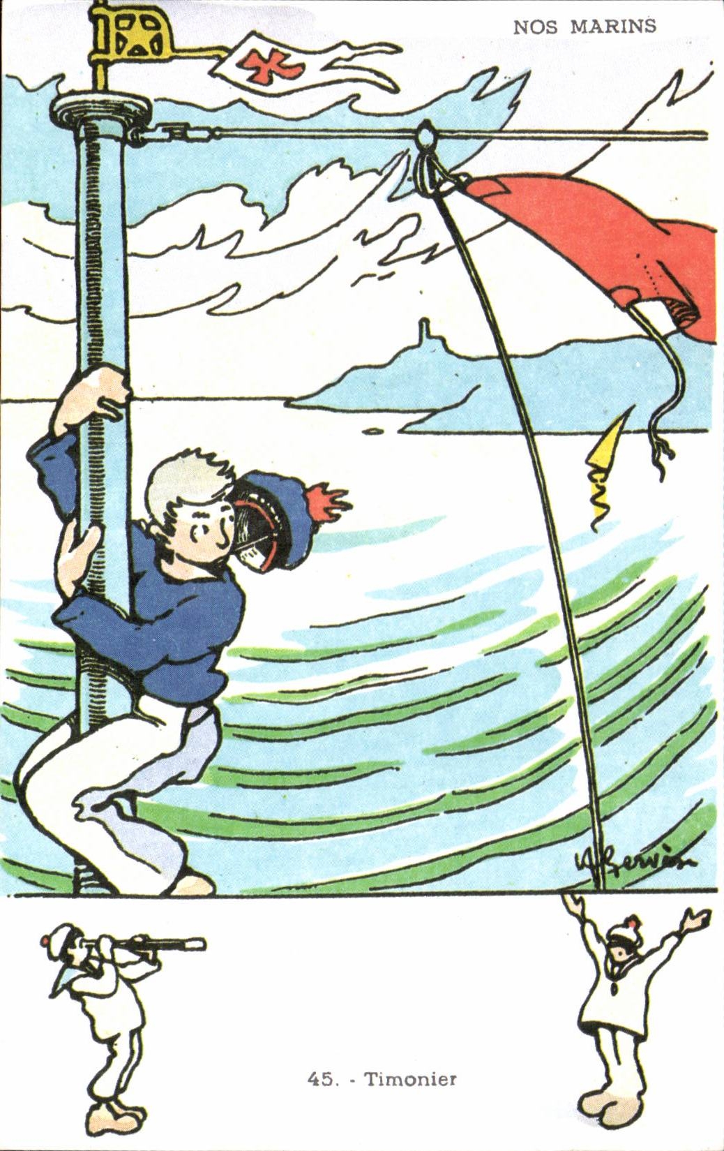 CPSM Militaria Humor Gervese Quartermaster Our sailors