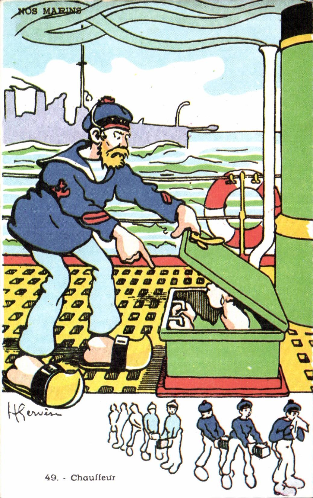 CPSM Militaria Humor Gervese Driver Our sailors