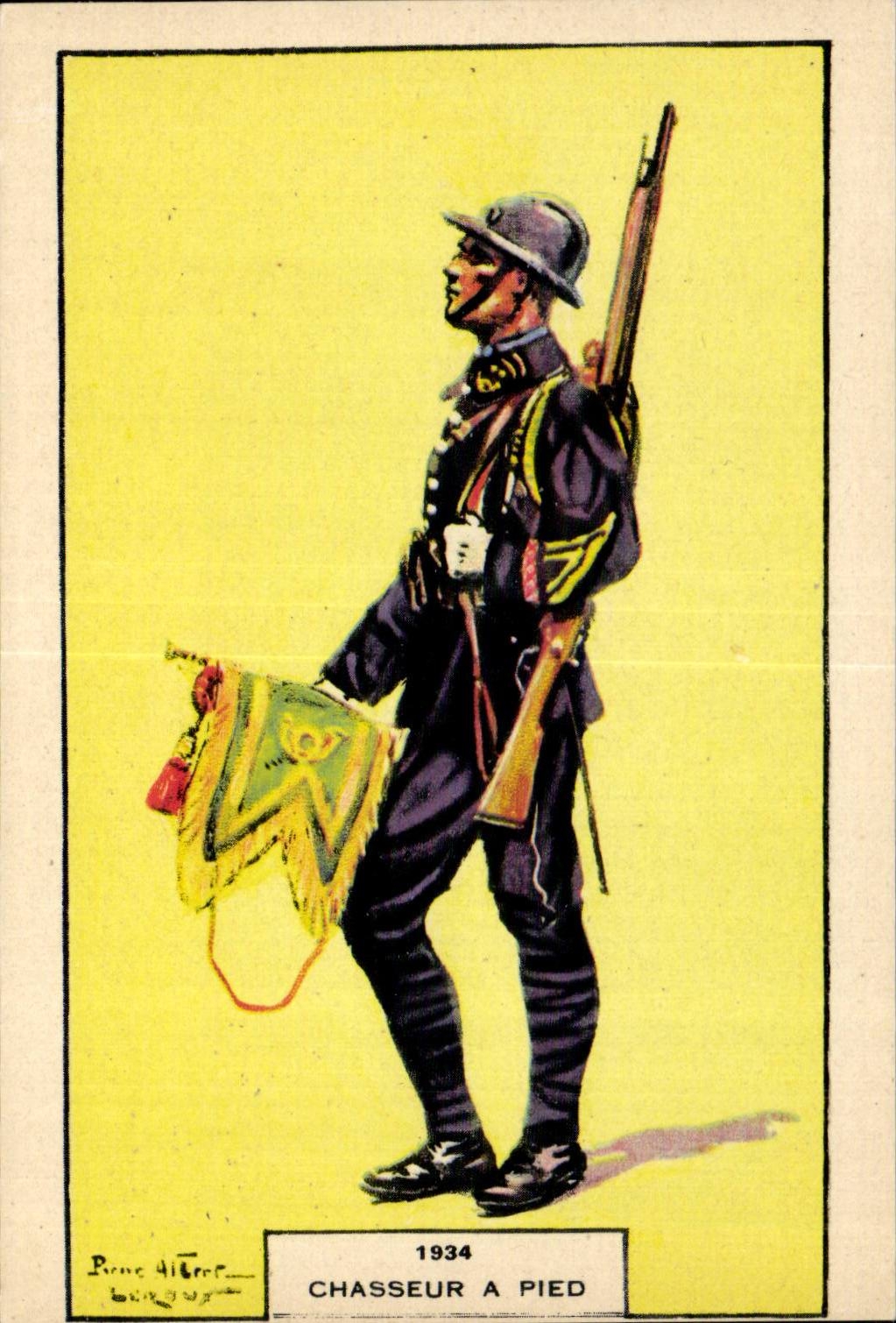 El cazador 1934 de CPA Fantaisie Militaria tiene pie de Uniforme