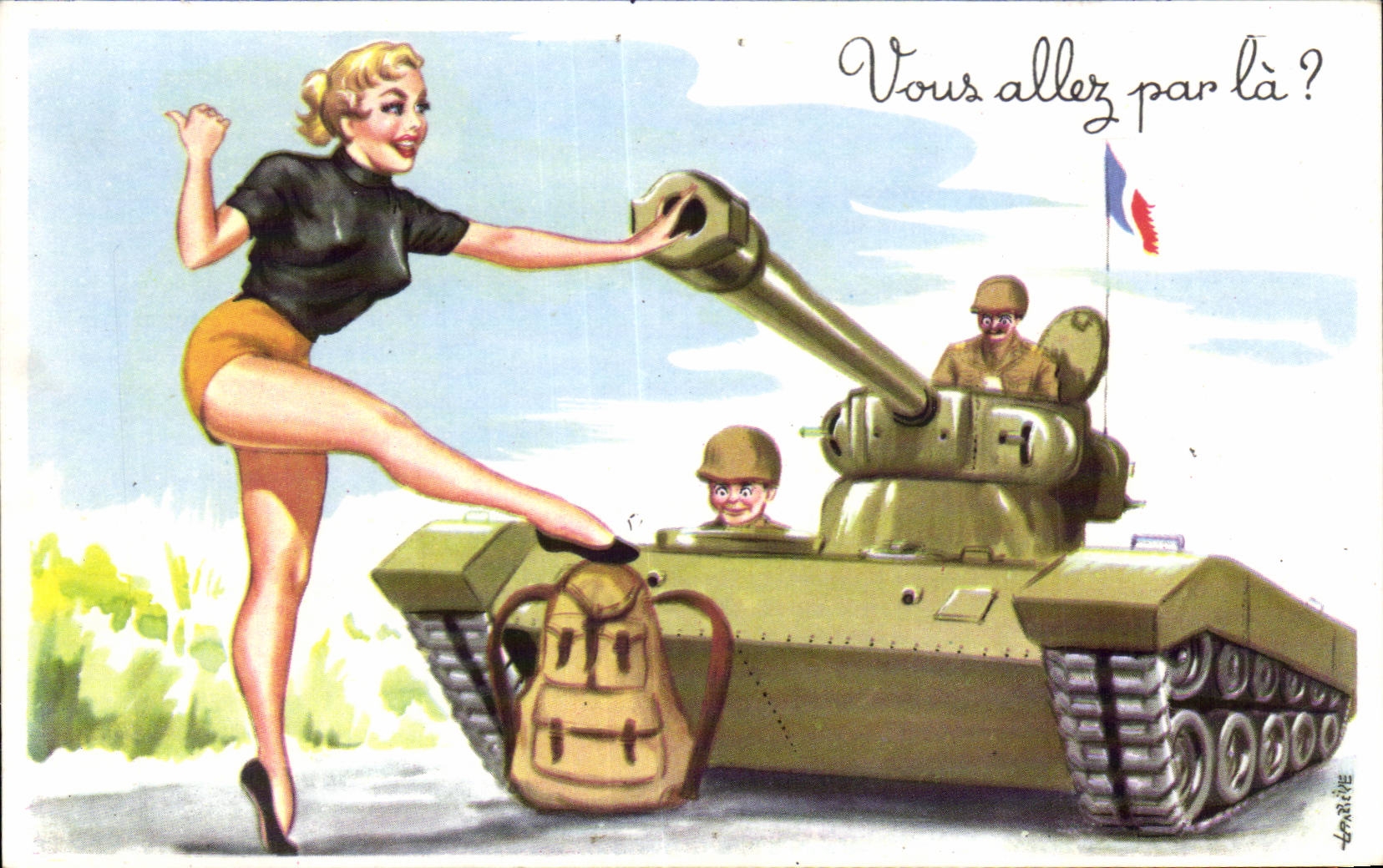 Do CPSM Fantaisie Militaria Humor You go by? Tank Tank attack