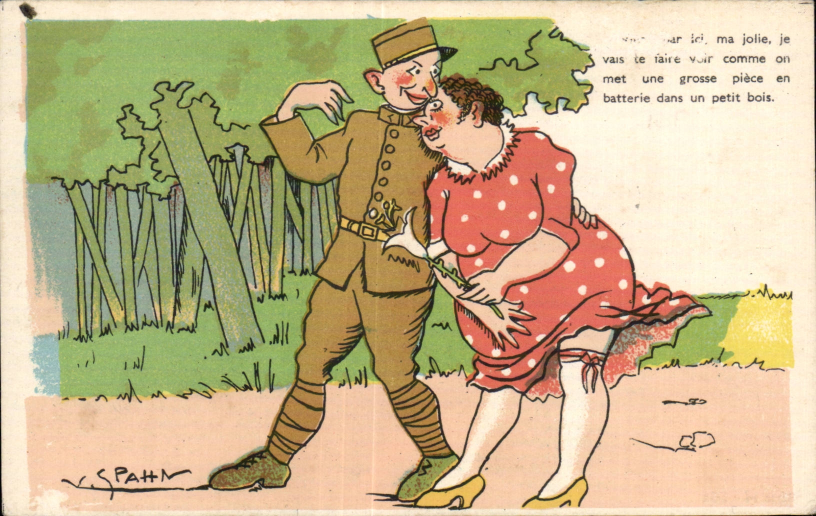 CPA Fantasy Humor Militaria Spahn