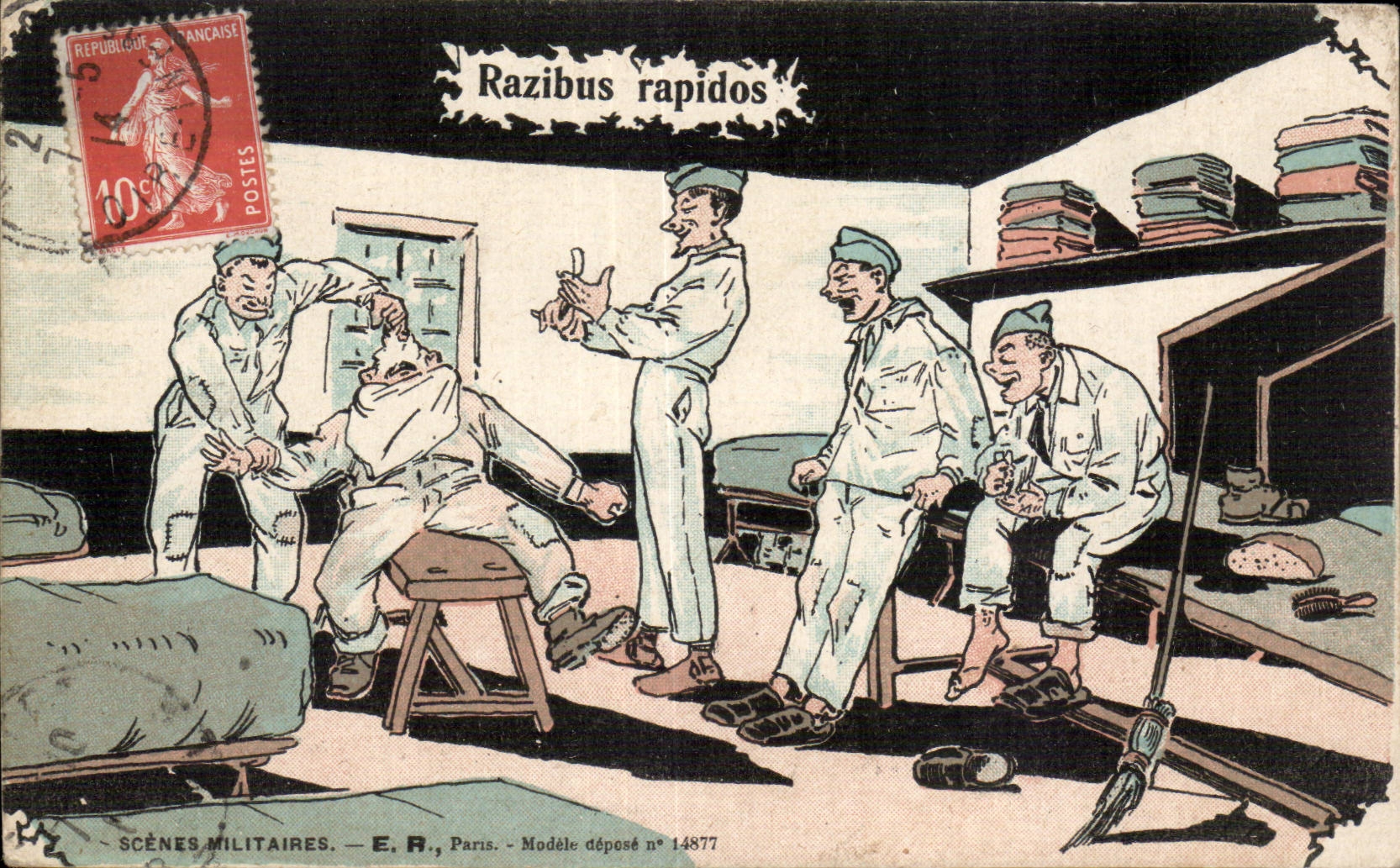 CPA Fantasy Militaria Razibus rapidos military Scenes Illustrator