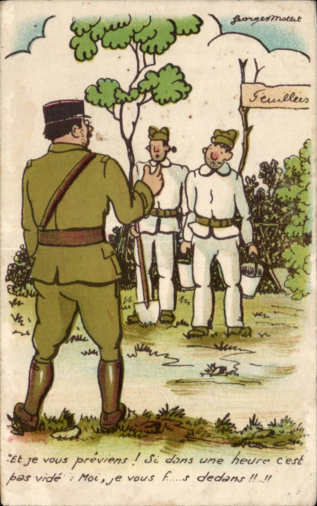 CPA Fantasy Militaria Georges Calf