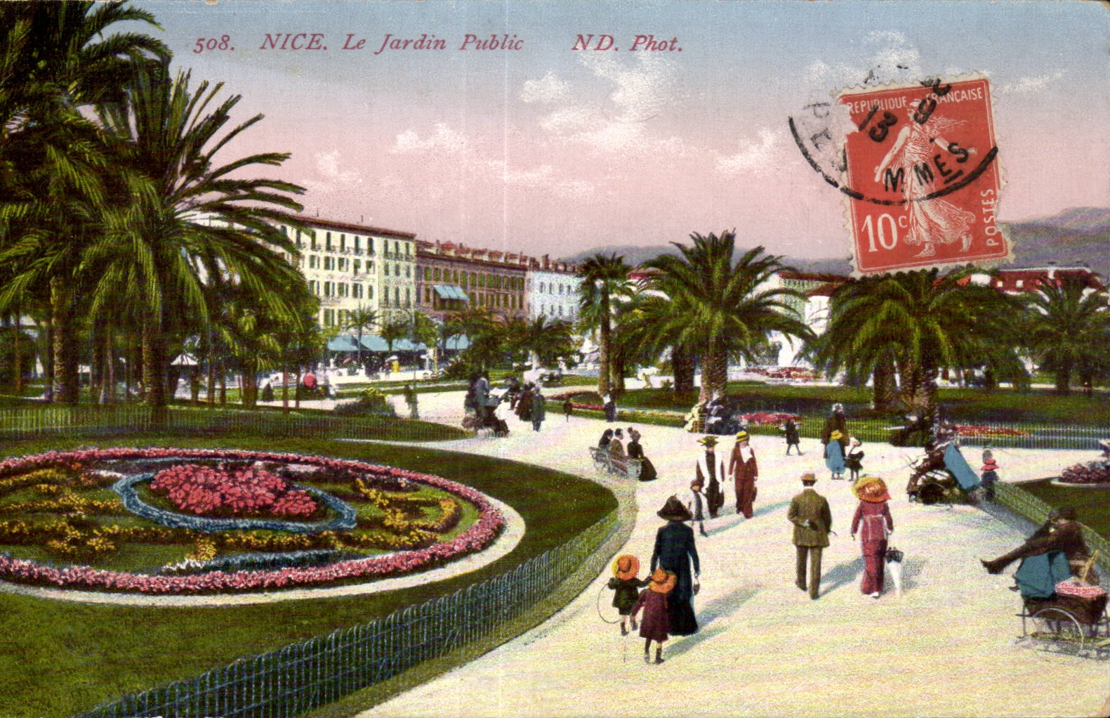 - El jardin publico - CPA agradable