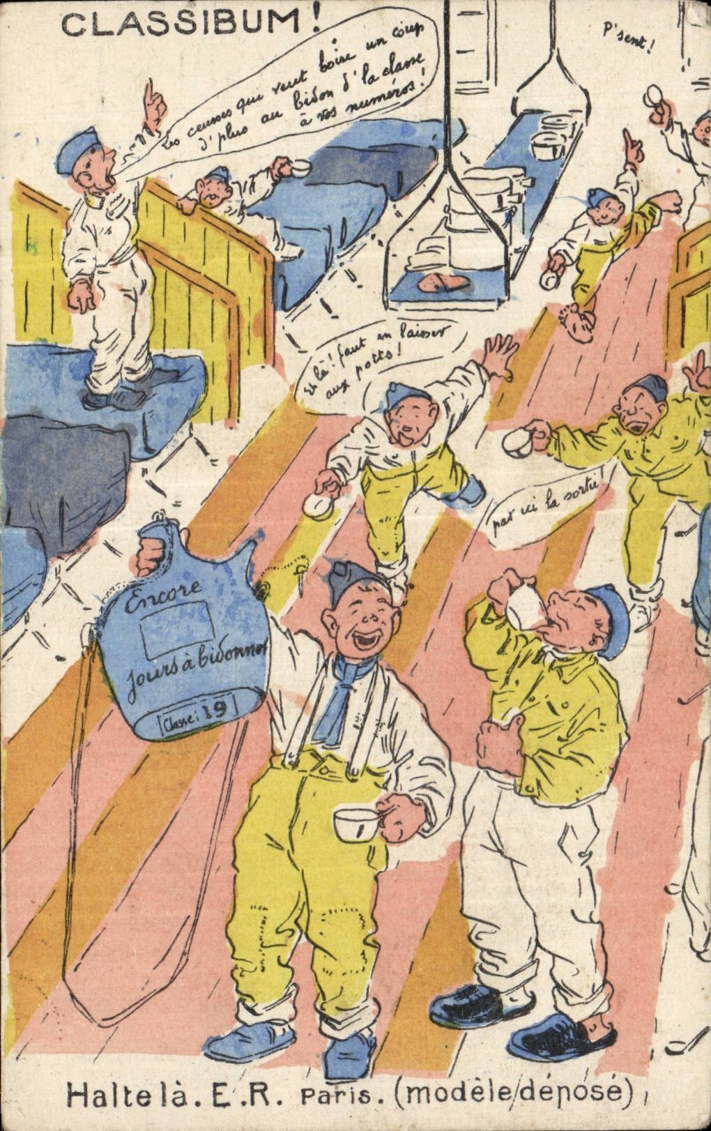 CPA Fantasy Militaria Classibum! Halt