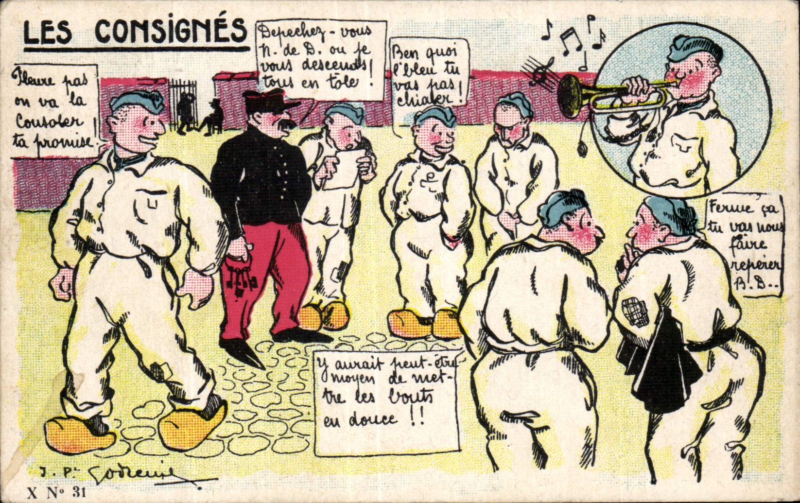 CPA Fantasy Militaria Humor instructions