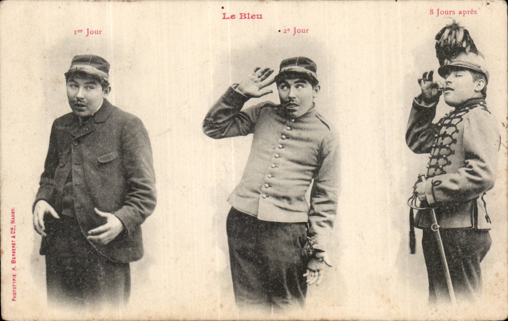 CPA Fantasy Militaria Humor blue