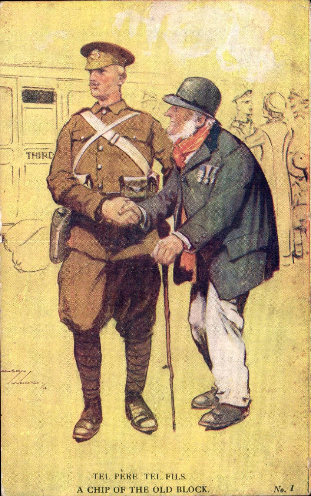 Oficial del soldado de Militaria de la fantasia de CPA tales padre tal hijo