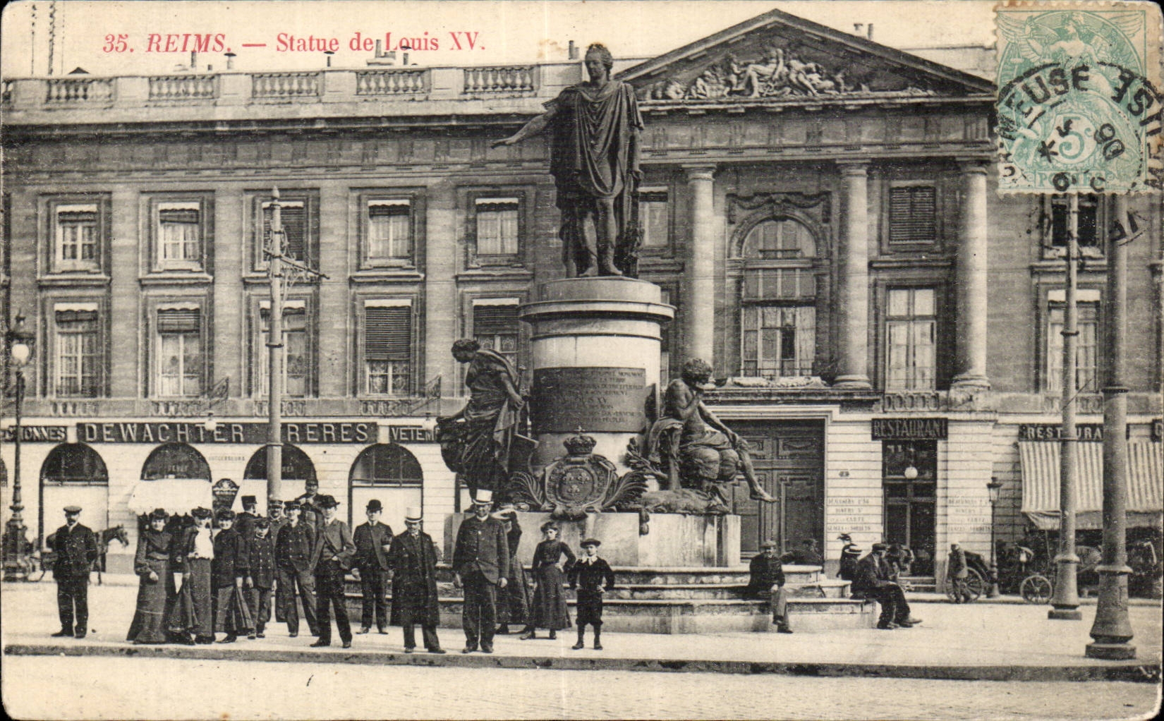 Reims - Statue of Louis XV - CPA