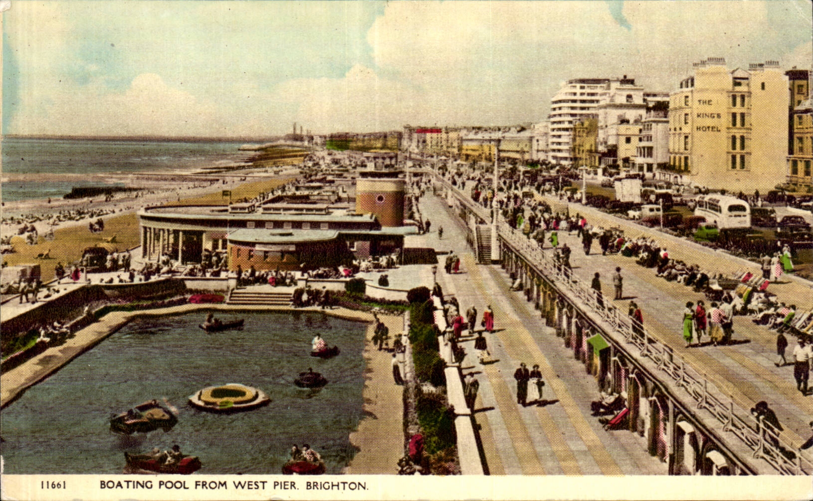 Angleterre - England - Sussex - Brighton - Boating Pool from West Pier - CPA