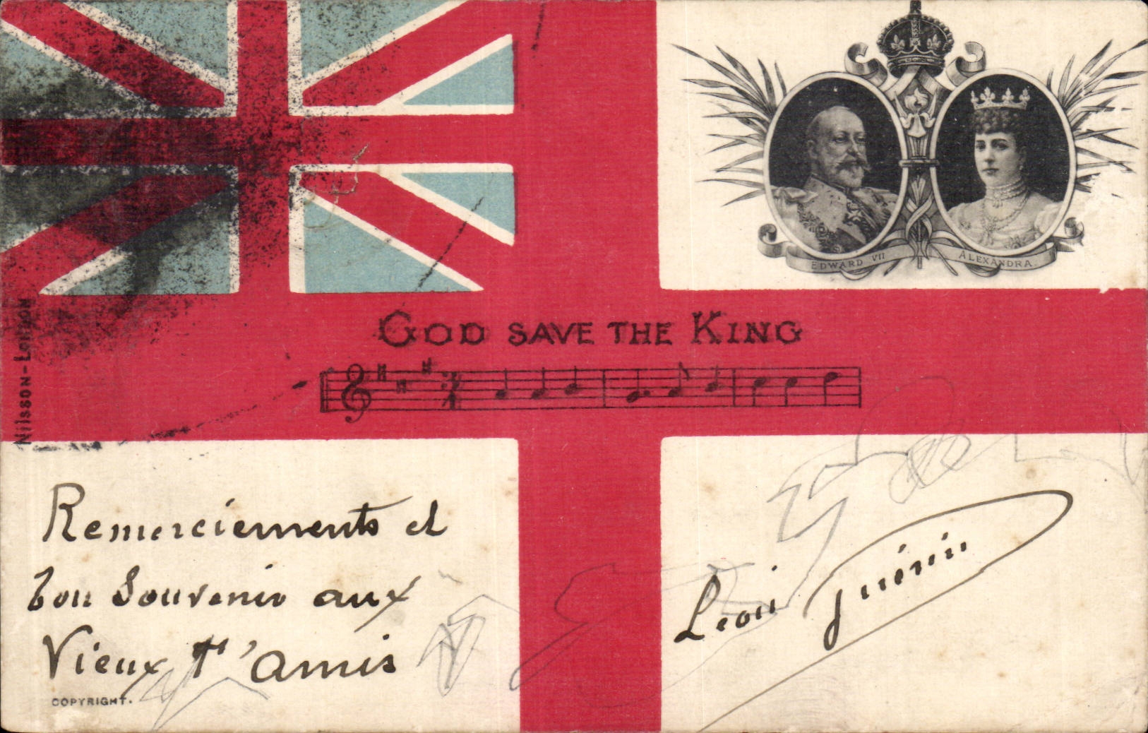 Angleterre - England - God Save the King - Souvenir - CPA