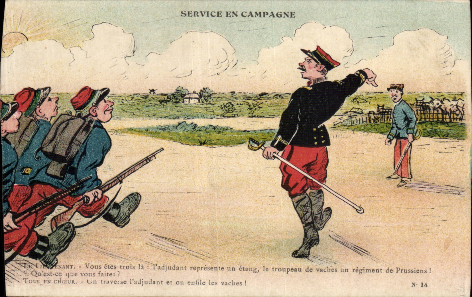 Servicio de Militaria de la fantasia de CPA en campo uniforme