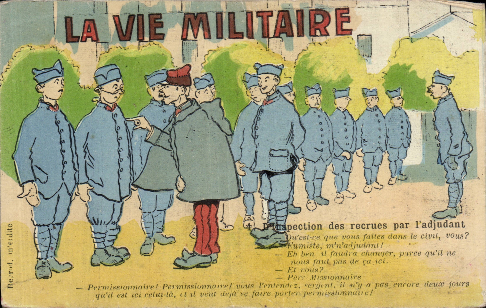 CPA Fantaisie Militaria La vie militaire