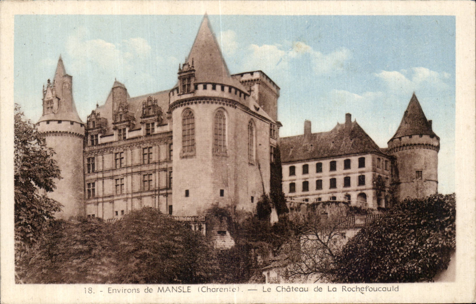 Surroundings of Mansle - the Castle of Rochefoucauld - CPA
