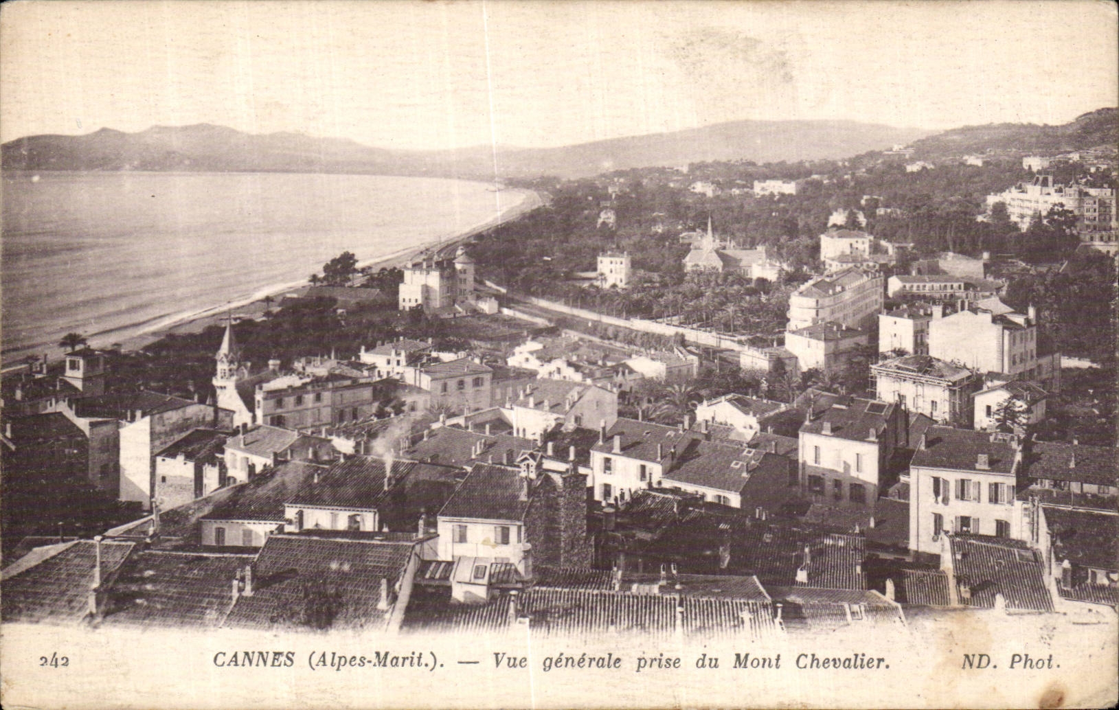 Cannes - View taken Mount Knight - CPA
