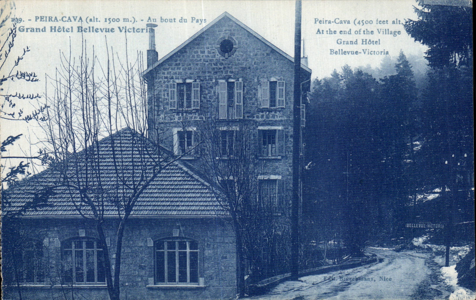 Peira Cava - Au bout du Pays - Grand Hotel Bellevue Victoria CPA 