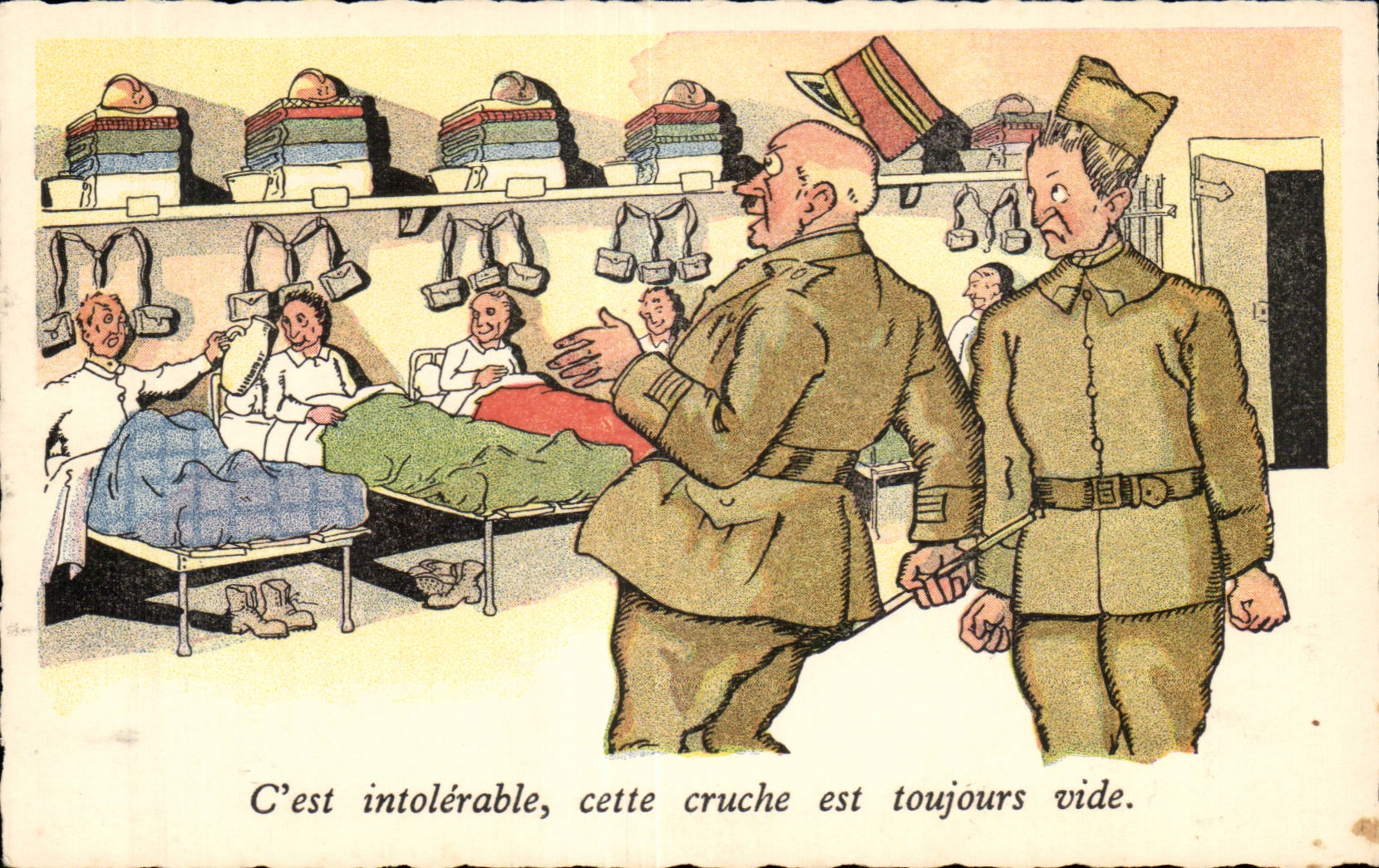 Militaria - Humorous - Humor - C is Intolerable - CPA