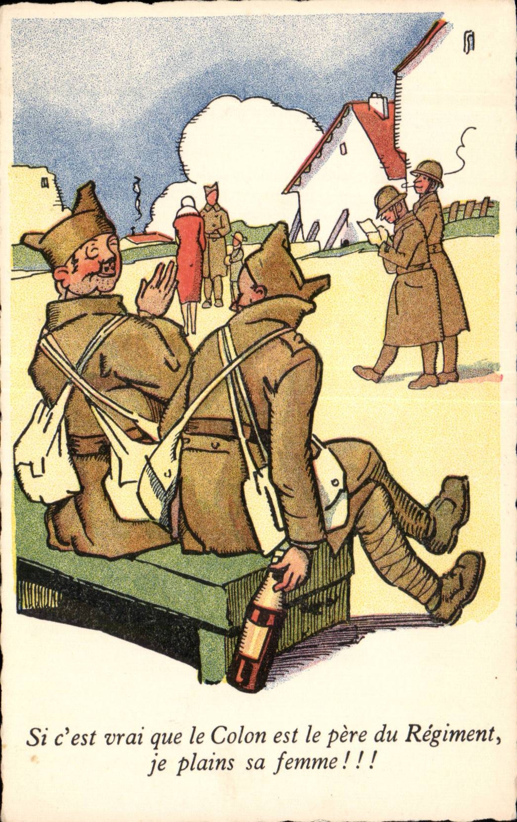 Militaria - Humorous - Humor - CPA