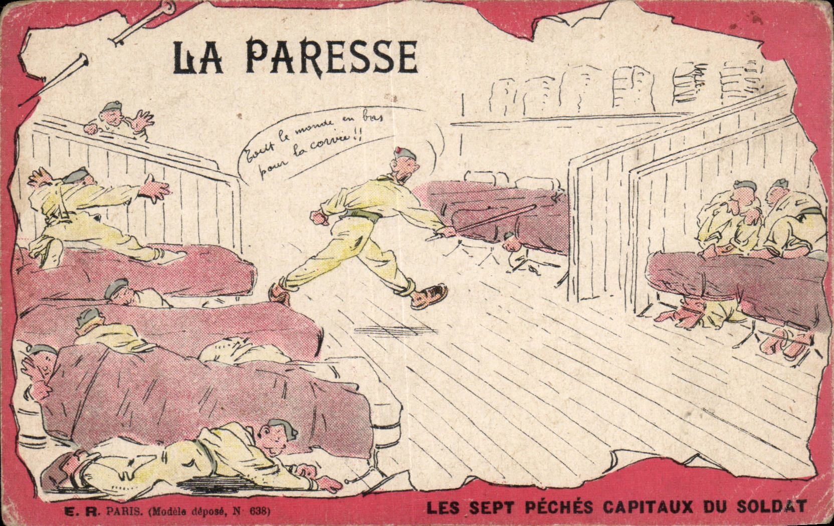 Militaria - Humorous - Humor - Illustration - Idleness - CPA