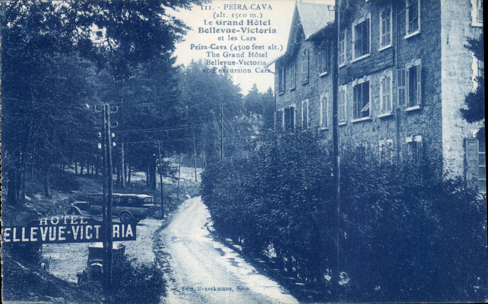 Peira Cava - Le Grand Hotel - Bellevue Victoria - CPA 