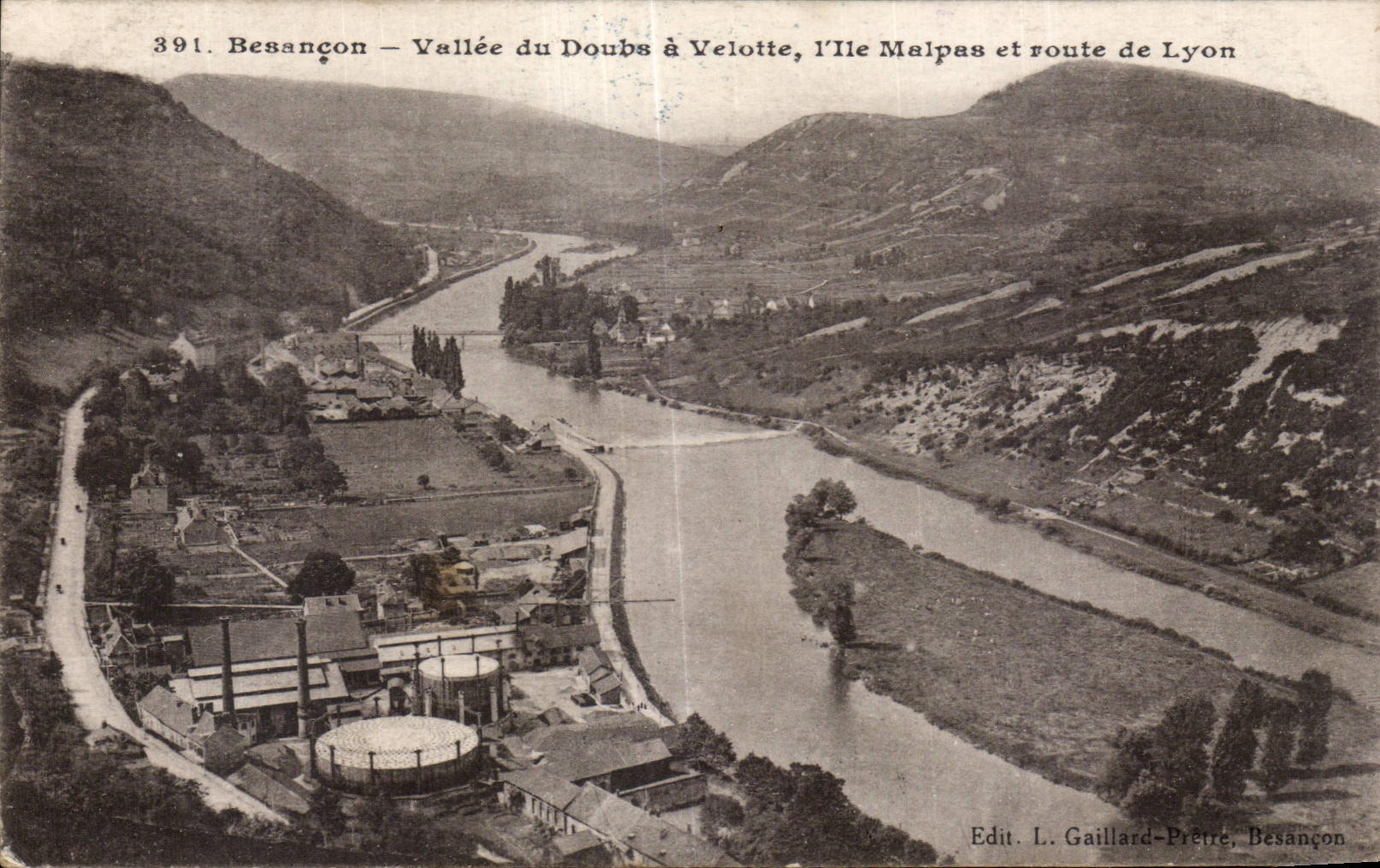 Besancon - Vallee du Doubs a Velotte - Route de Lyon - CPA