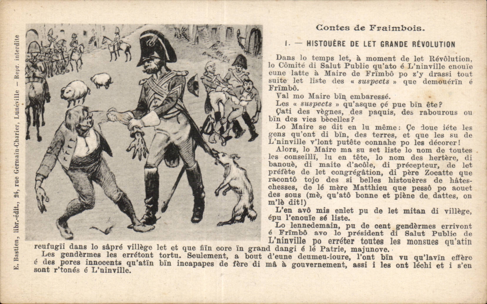 Militaria - Illustration - Great Revolution - Tales of Fraimbois - CPA