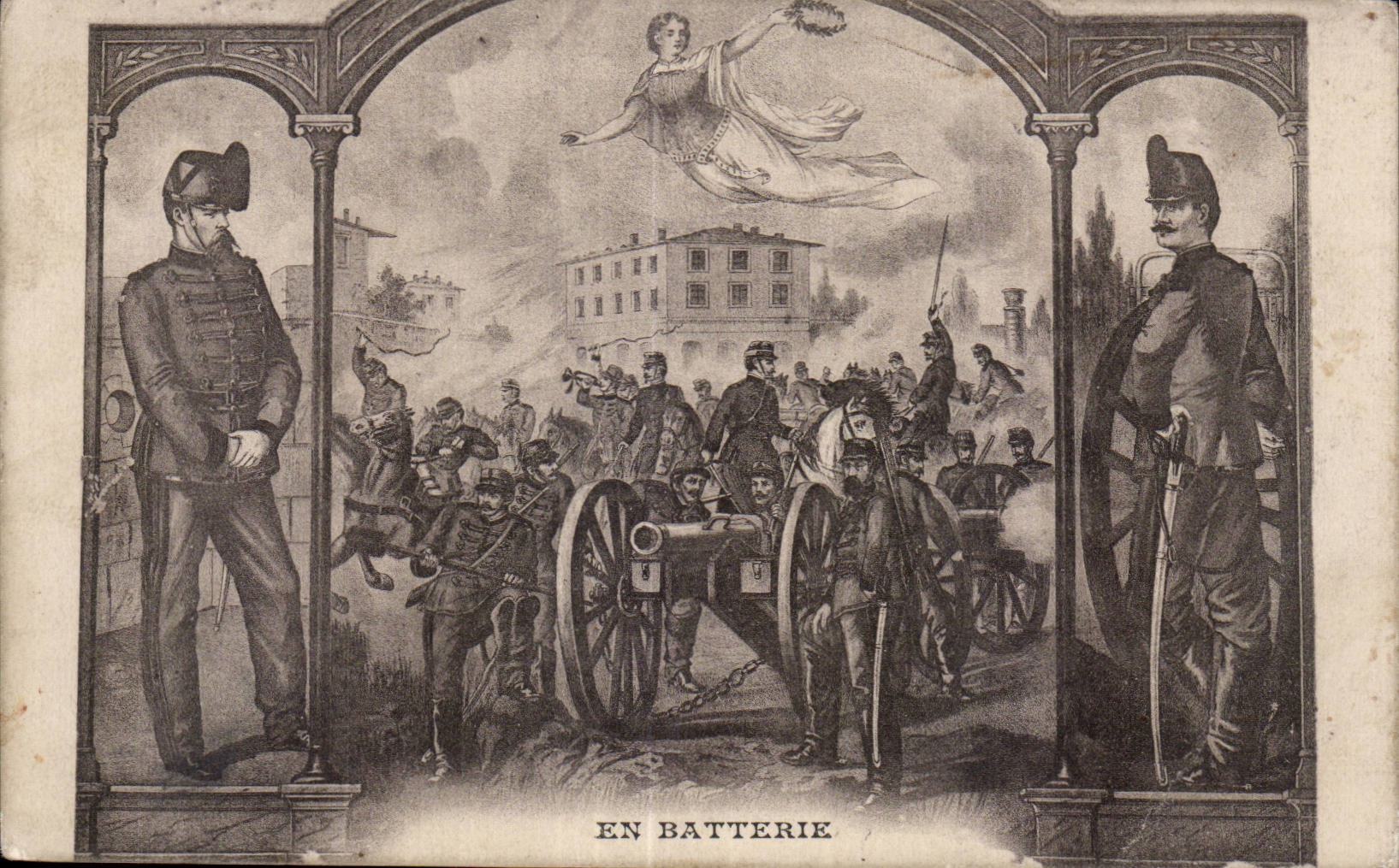 CPA Militaria Out of Canon battery