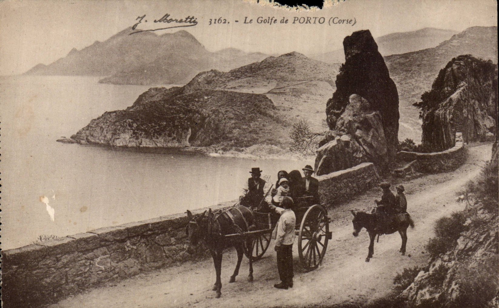 Corse - Corsica - Le Golfe de Porto Ane Donkey Charette - CPA 