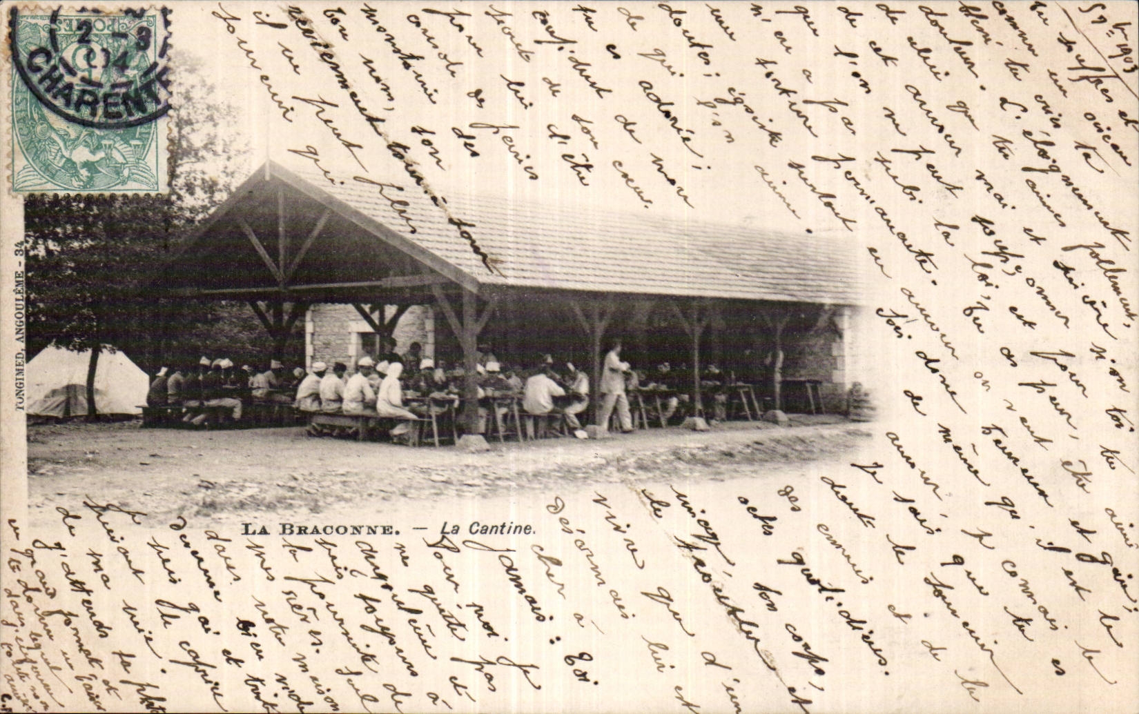 CPA Militaria Bragonne the canteen