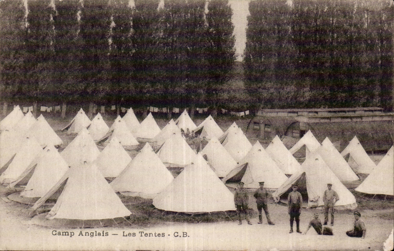 CPA Militaria English Camp tents
