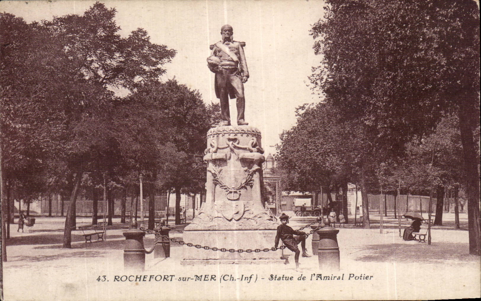 Rochefort sur Mer - Statue de l Amiral Potier - CPA
