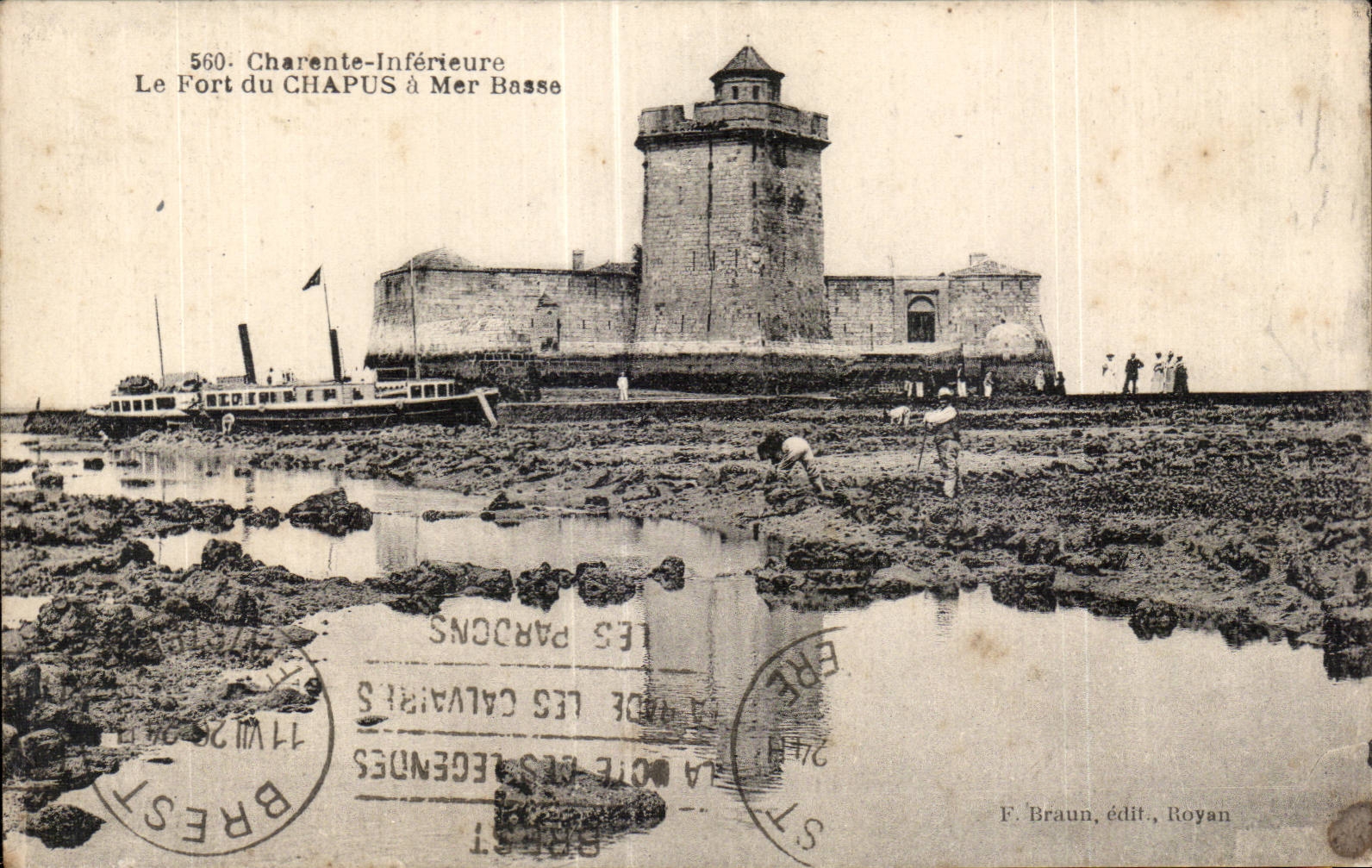Le Fort du Chapus a Mer Basse Bateau - CPA 