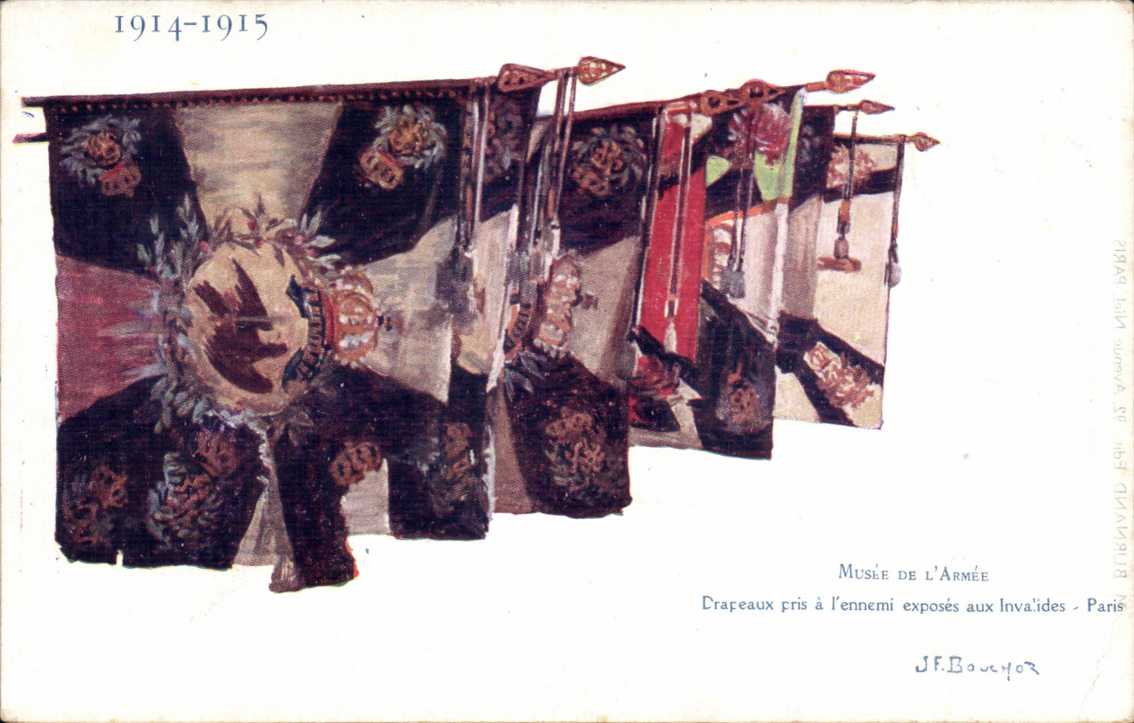 CPA Militaria Musee de l armee Paris Drapeaux pris a l ennemi exposes aux Invalides