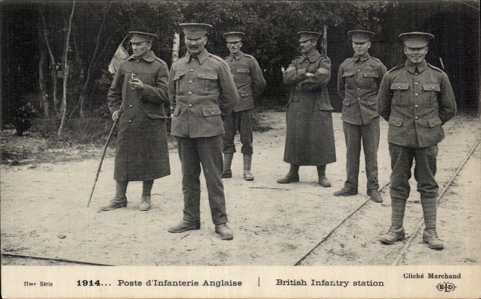 CPA Militaria Poste d infanterie anglaise