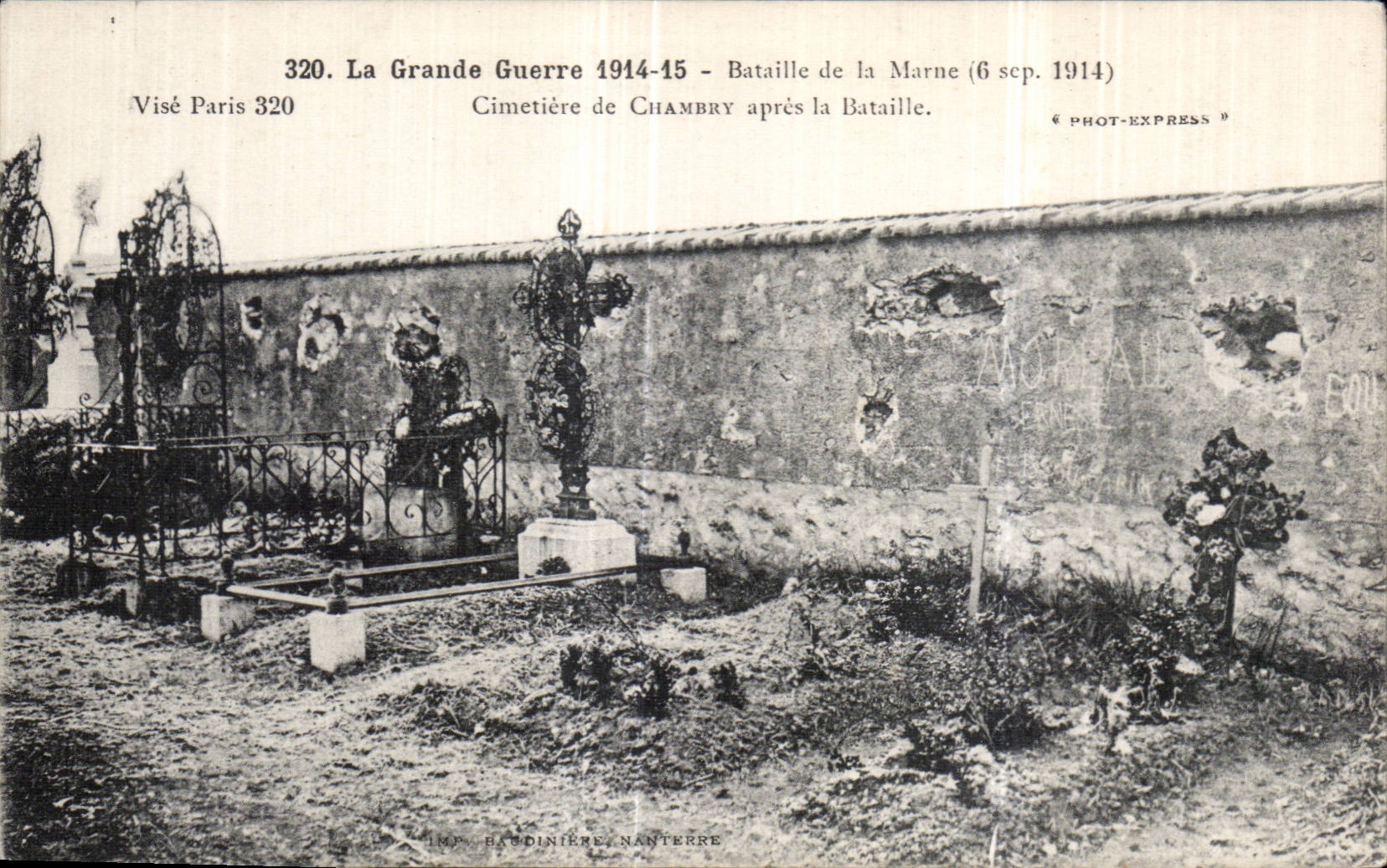 CPA Militaria the Great War 1914 Battles of the Marne 1914 Cemetery of Chambry after the battle