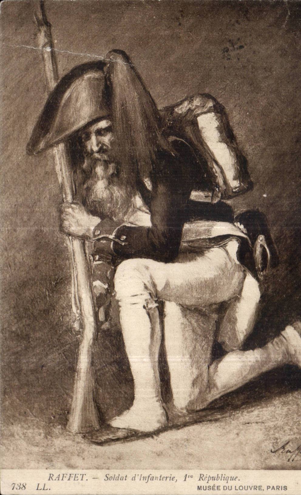 CPA Militaria Soldier Raffet Uniform infantry 1st republic