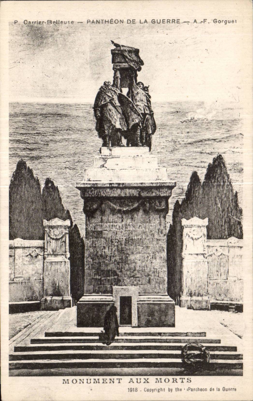 CPA Militaria War of 1914 the Pantheon of the war War memorial