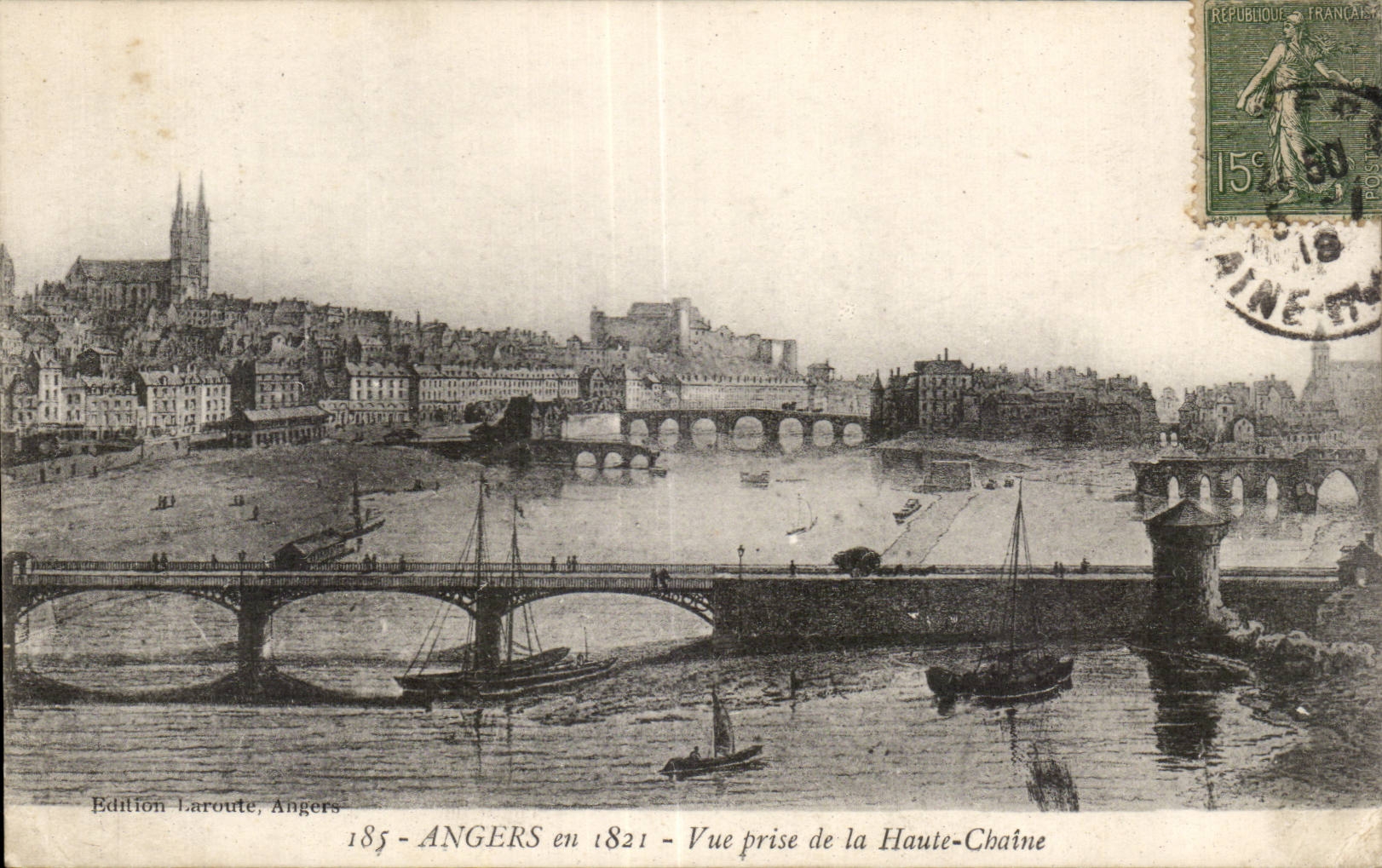 CPA Angers en 1821 Vue prise de la Haute Chaine