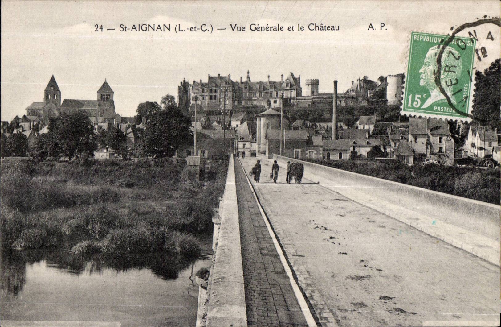 CPA St Aignan Vue generale et le chateau
