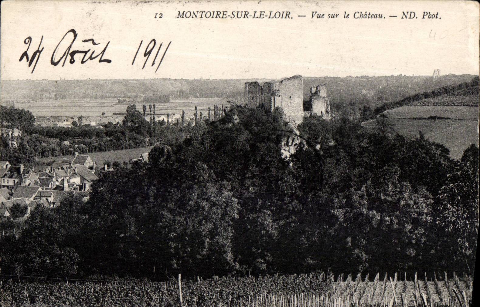 CPA Montoire sur le Loir Vue sur le chateau 