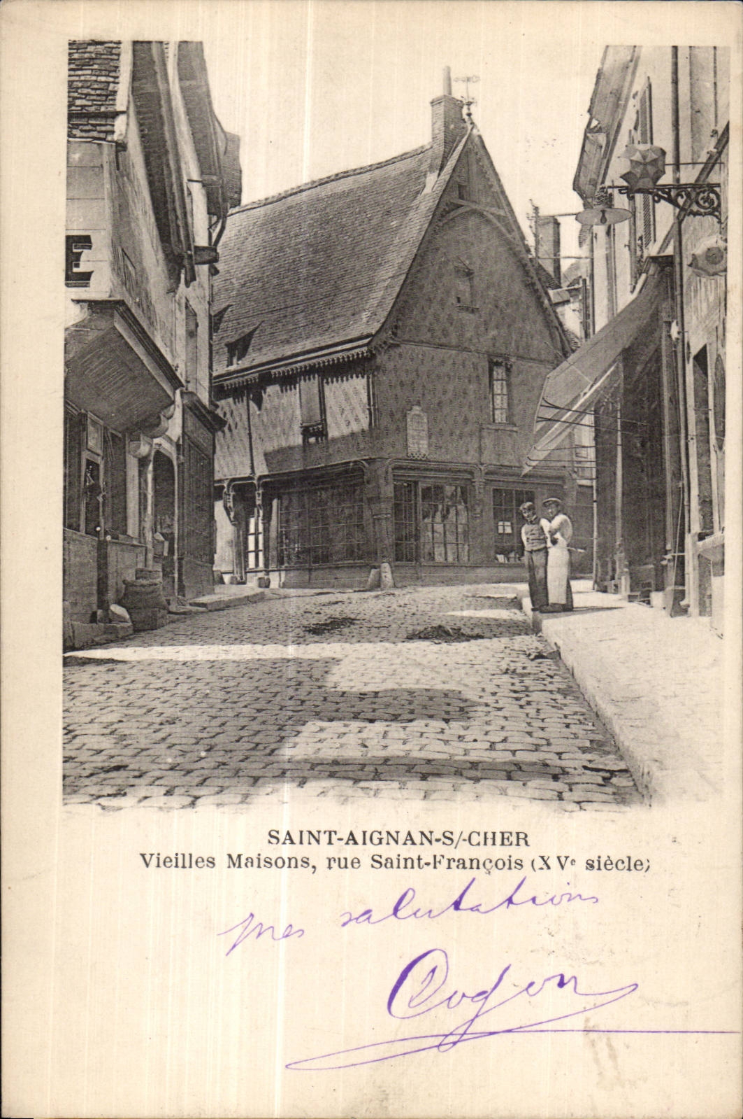 CPA Saint Aignan sur Cher Vieilles maisons rue Saint Francois