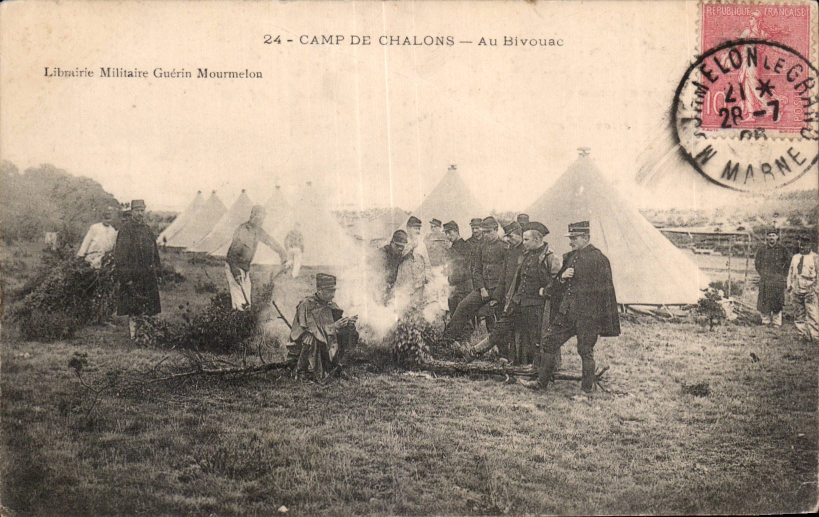 CPA Militaria Camp of Trawl-nets To the bivouac