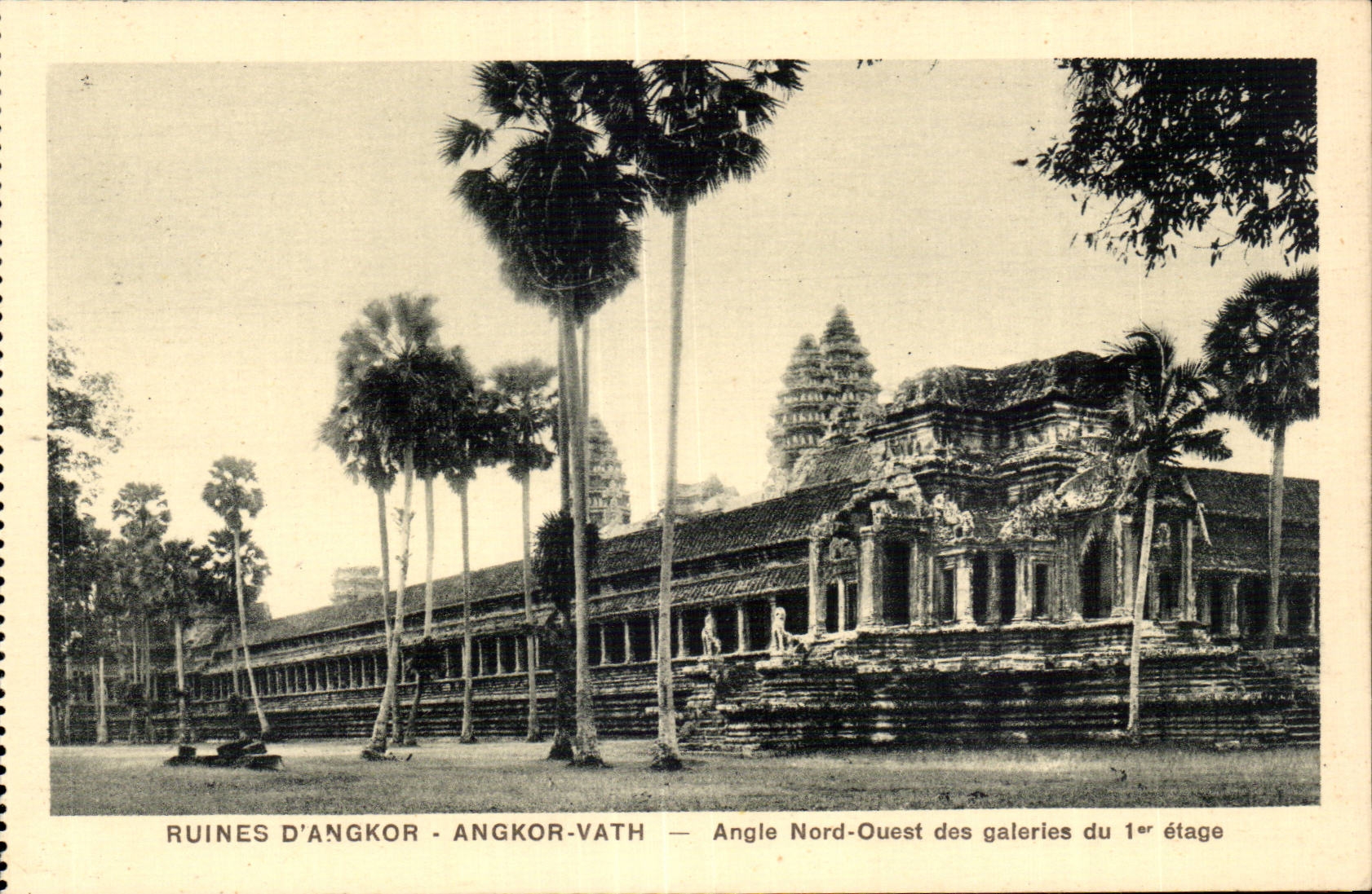 CPA Kampuchea Ruins Angkor Angkor Vath Western Northern Angle of the galleries