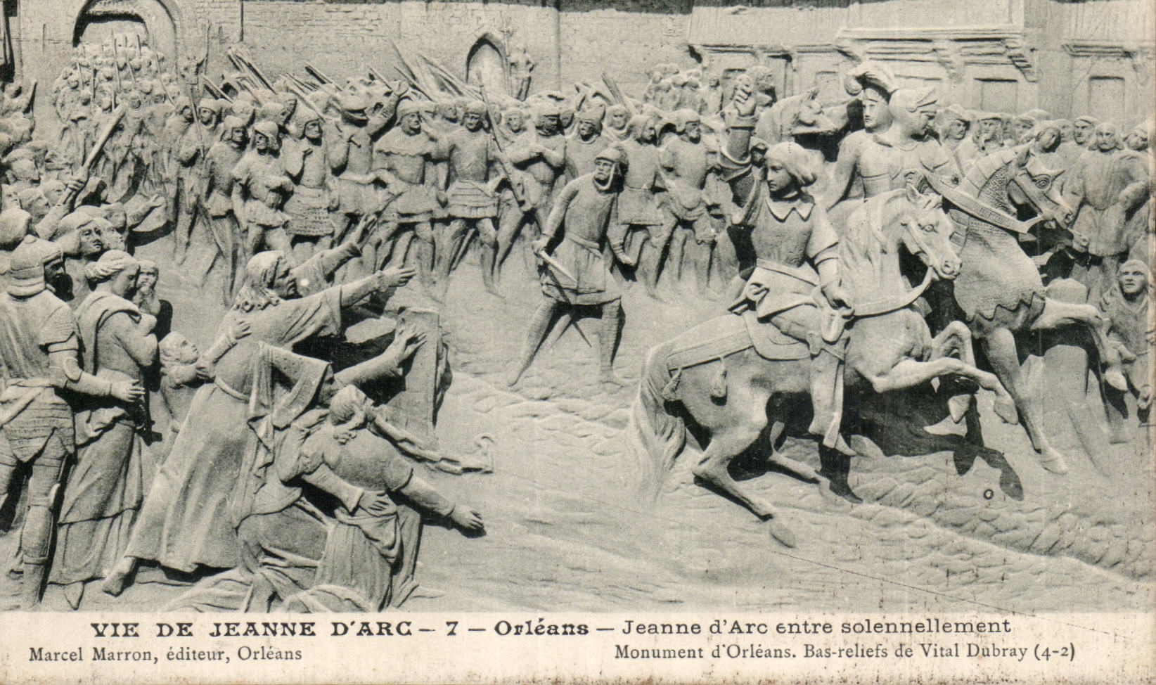 CPA que la vida del arco de Orleans Jeanne de la alegria del arco de Jeanne incorpora solemnemente